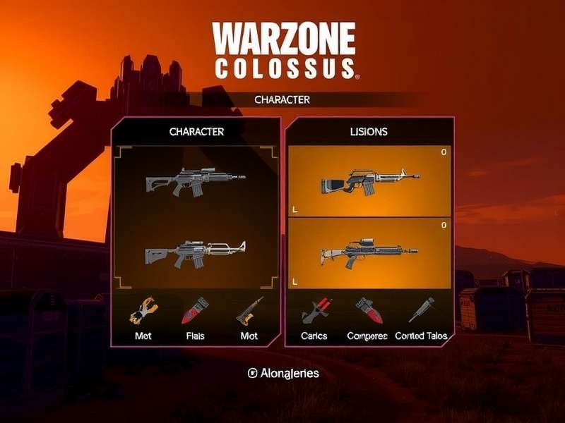 Warzone Colossus weapon customization interface